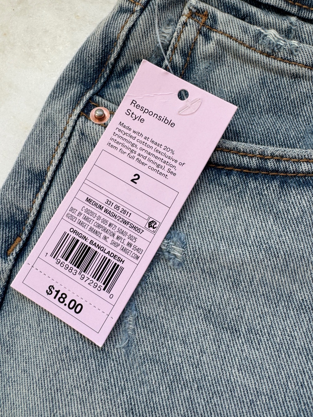 wild fable Light Blue Distressed Denim Jean Shorts - Picture 2 of 5